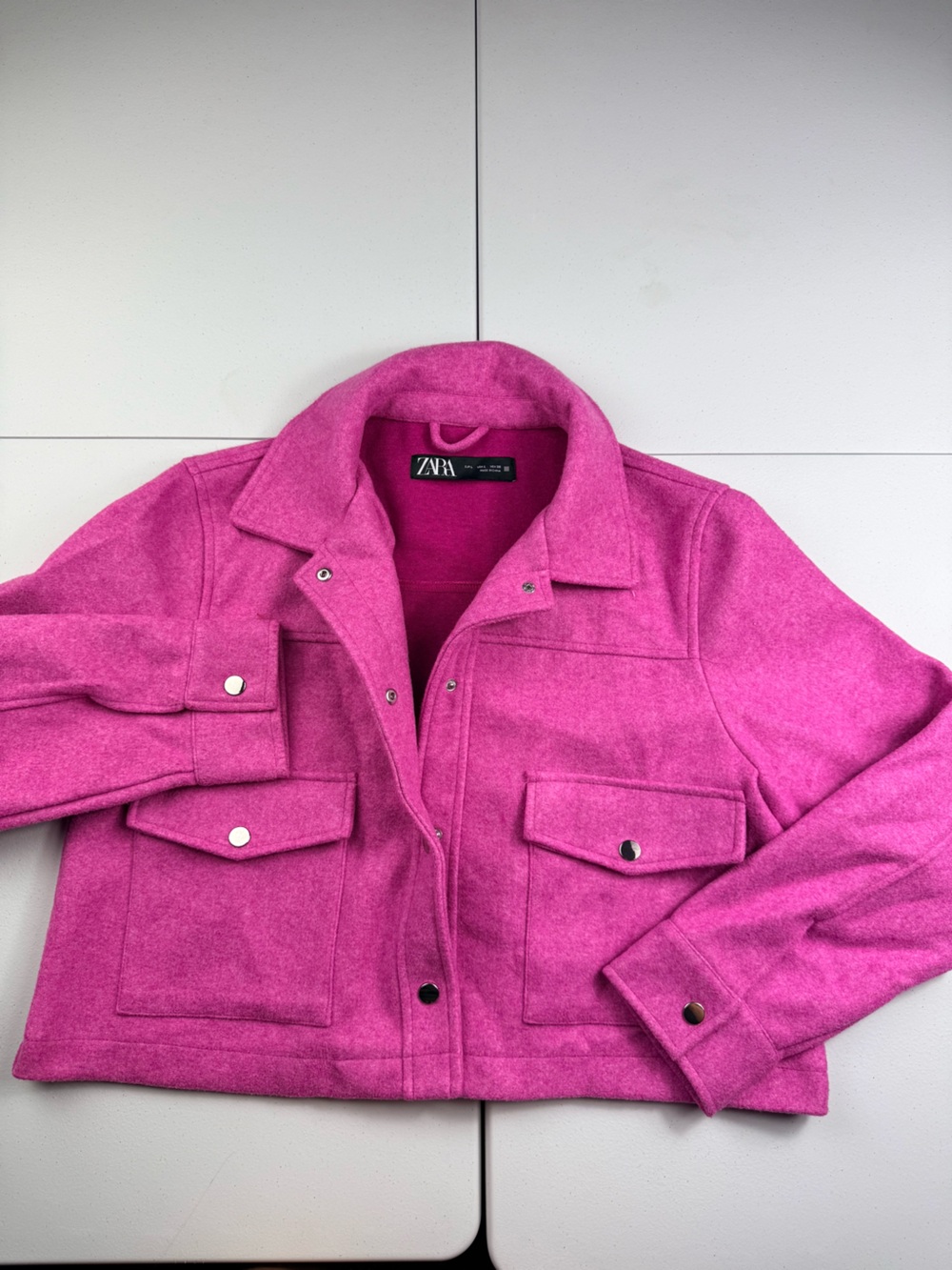 Zara barbie Pink Cropped Jacket